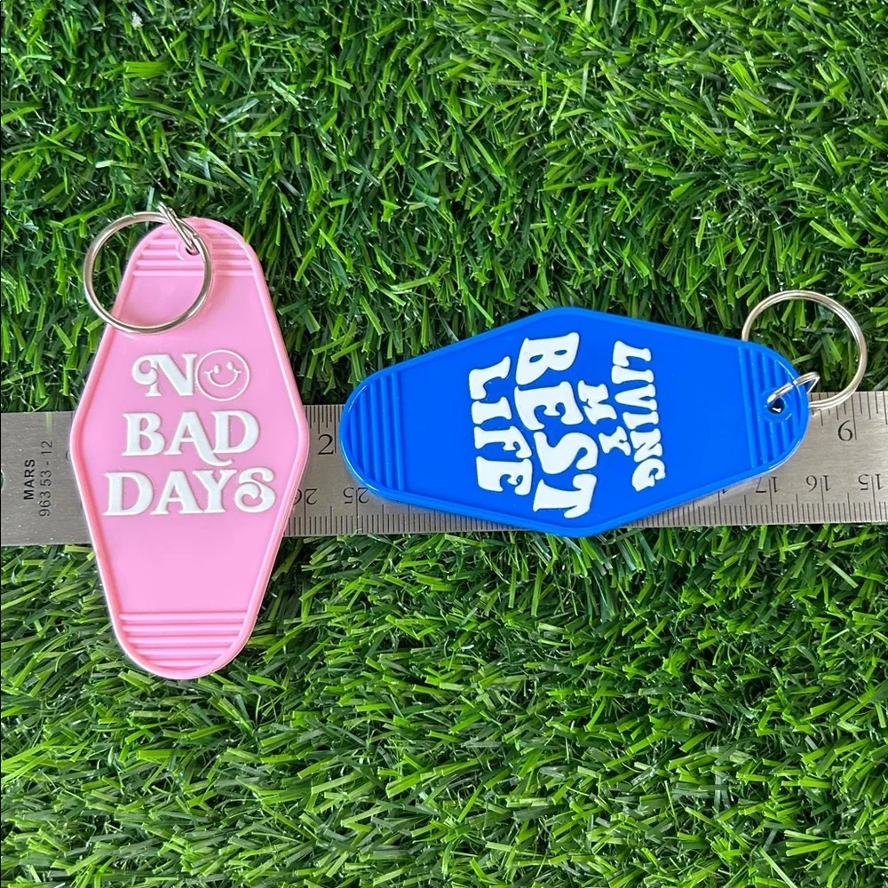 Two Custom Made Key Chain Bag Charms NWOT
